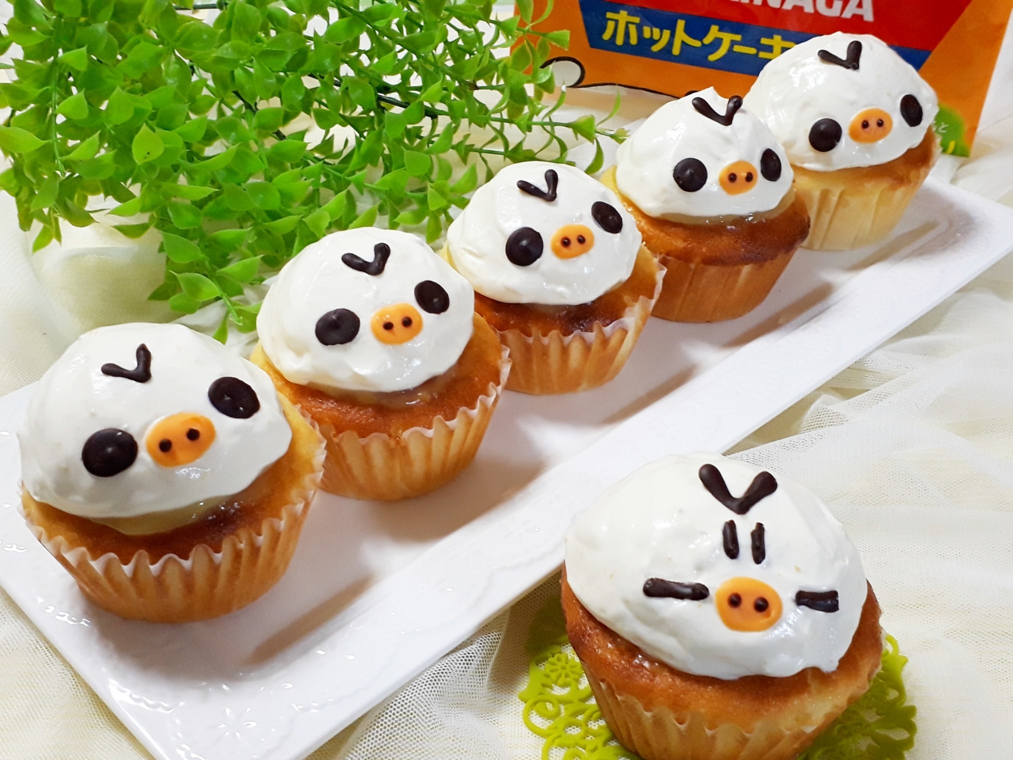 森永のホットケーキミックスを使って、キイロイトリのレモンカード
