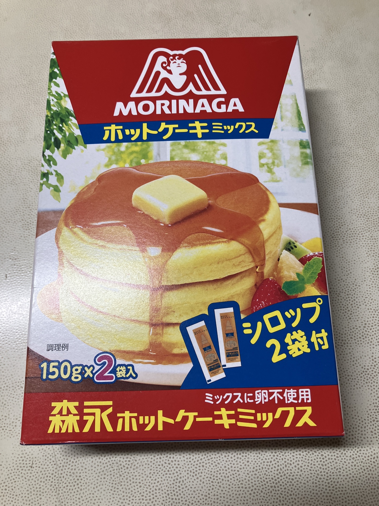 【各10個】森永 ホットケーキミックス ケーキシロップ こんなの、見つけたよ！シロップ付きって、ビンテージなワシは、体験し